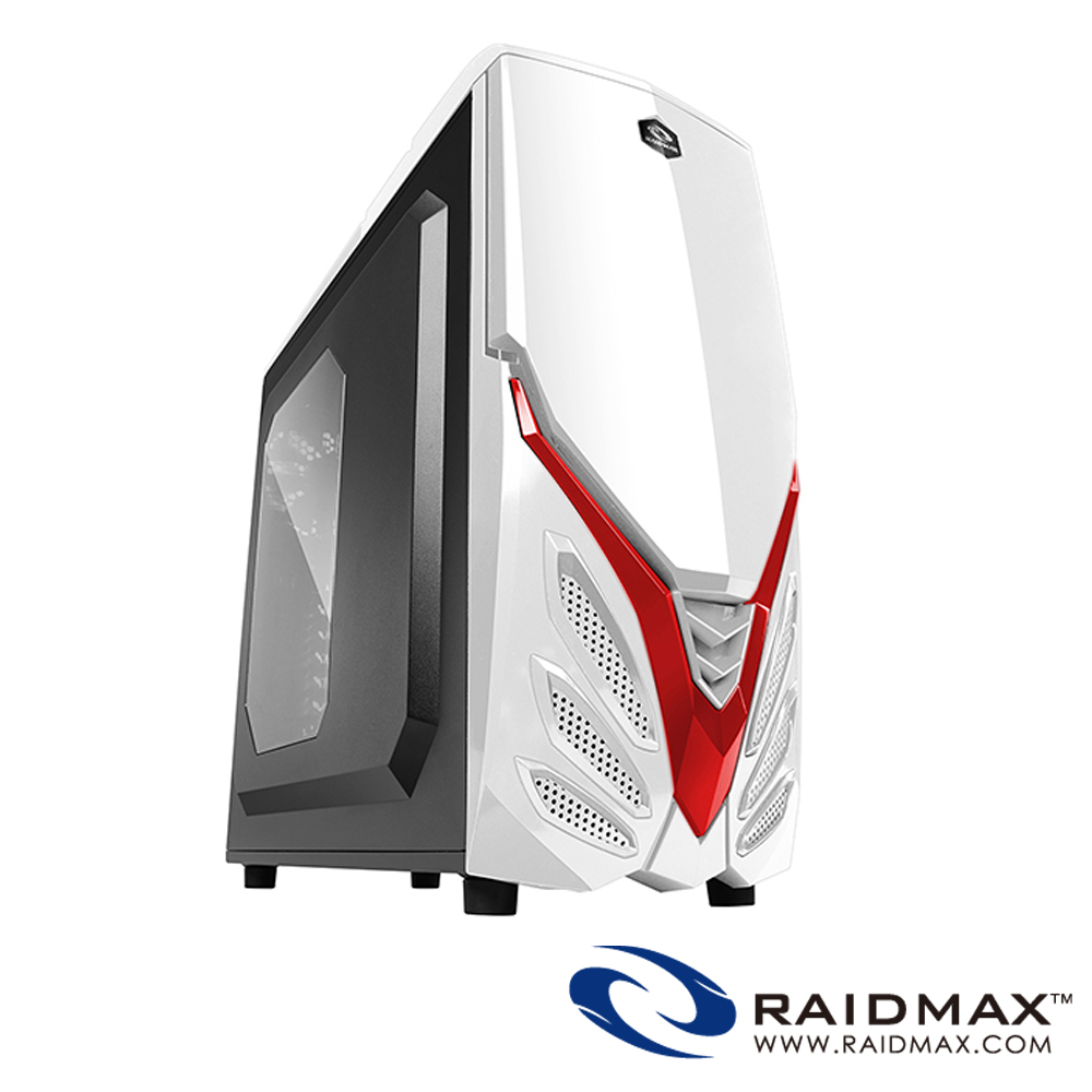 Raidmax 雷德曼 泛波 II 三色/透明側版/電腦機殼白紅