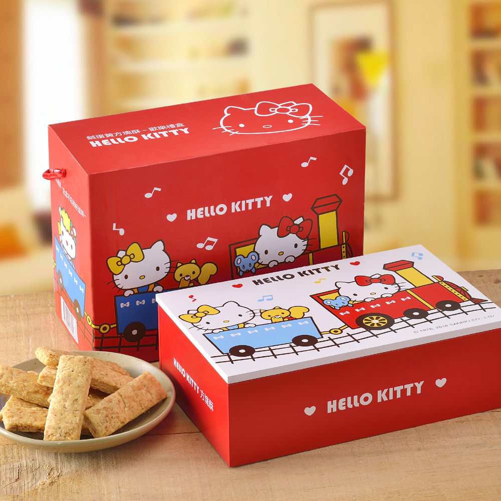 Hello kitty鹹蛋黃方塊酥-歡樂禮盒(2盒)