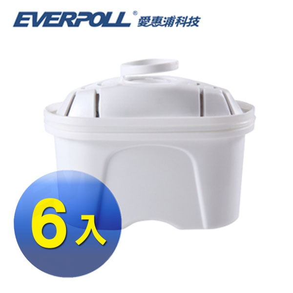 【EVERPOLL 愛惠浦科技】UV滅菌生飲壺專用濾芯 6入裝 (U-805-6)