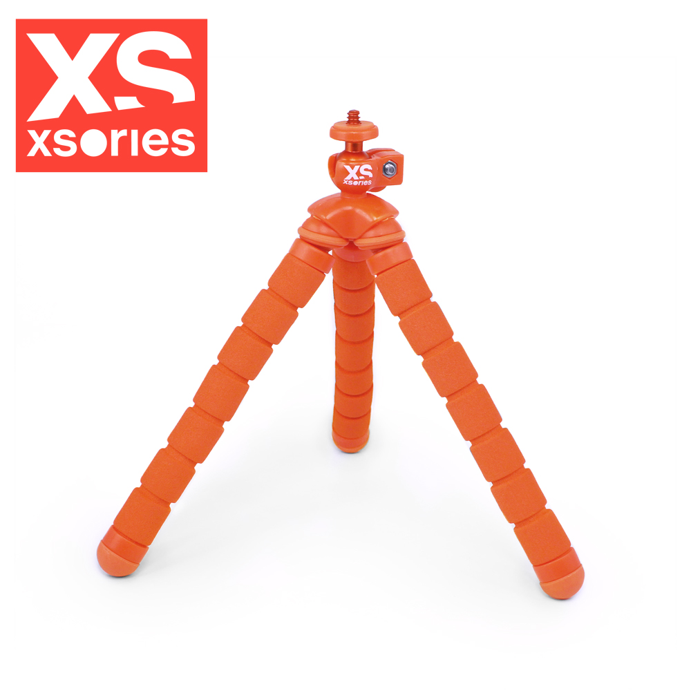 法國XSories Bendy monochrome 手機/GoPro/VR攝影八爪魚三腳架(18cm)橘色