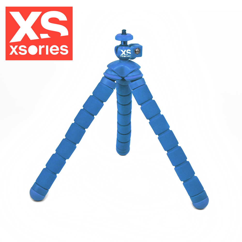 法國XSories Bendy monochrome 手機/GoPro/VR攝影八爪魚三腳架(18cm)藍色