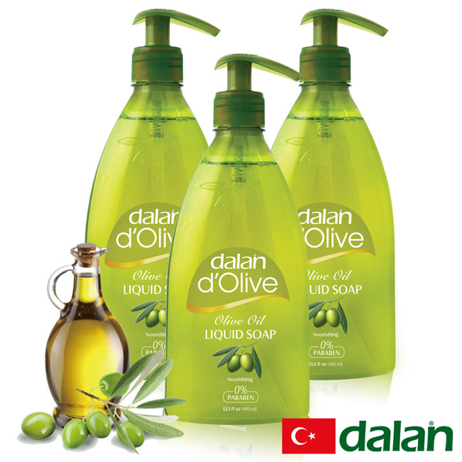 【土耳其dalan】頂級橄欖油液體香皂 3 入
