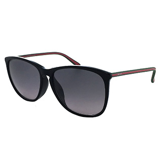【GUCCI 太陽眼鏡】年輕時尚經典色系大框款-黑(#GG3776FS-MJ9)