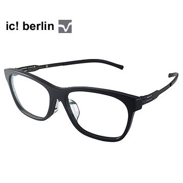 【ic!berlin 光學眼鏡】正品德國柏林薄鋼設計-琥珀 (NADINE A.-OBSI/BLACK)