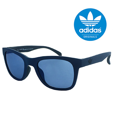 【adidas 愛迪達】經典三葉草LOGO深藍色太陽眼鏡/運動眼鏡-鼻托防滑設計(004021009)