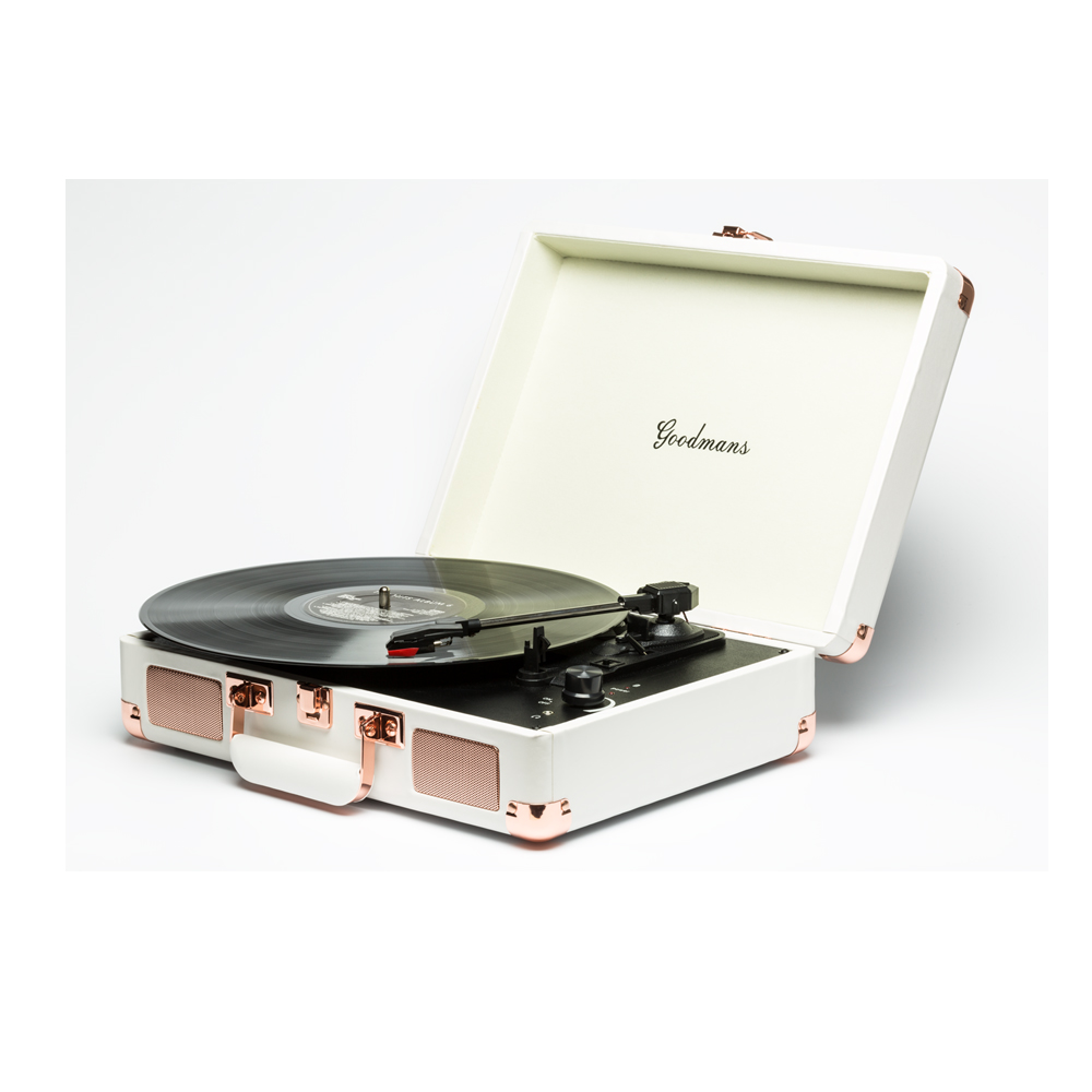 Goodmans Ealing Turntable 英國手提箱黑膠唱片機 - 白色