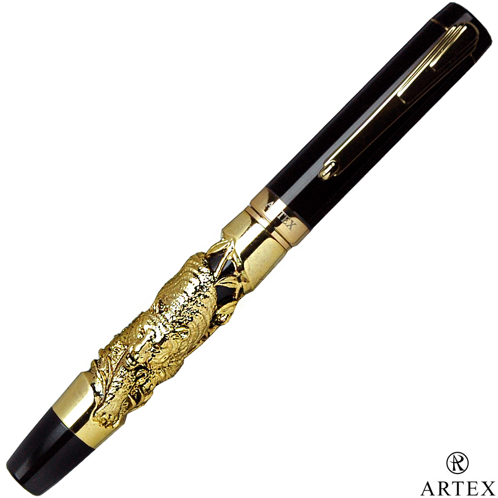 ARTEX 12生肖鋼珠筆+筆架禮盒 共12種古金款任選金虎
