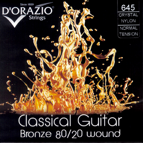 D’ORAZIO義大利手工製 NO.645 古典吉他弦 (80/20青銅、水晶尼龍)