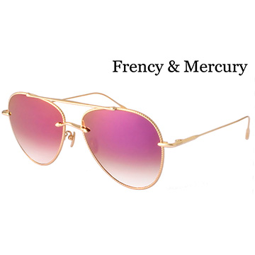 【Frency&Mercury 太陽眼鏡】Coast Drop I-SLG-M 年度新款-飛官型設計(金框/漸層水銀紫鏡面)