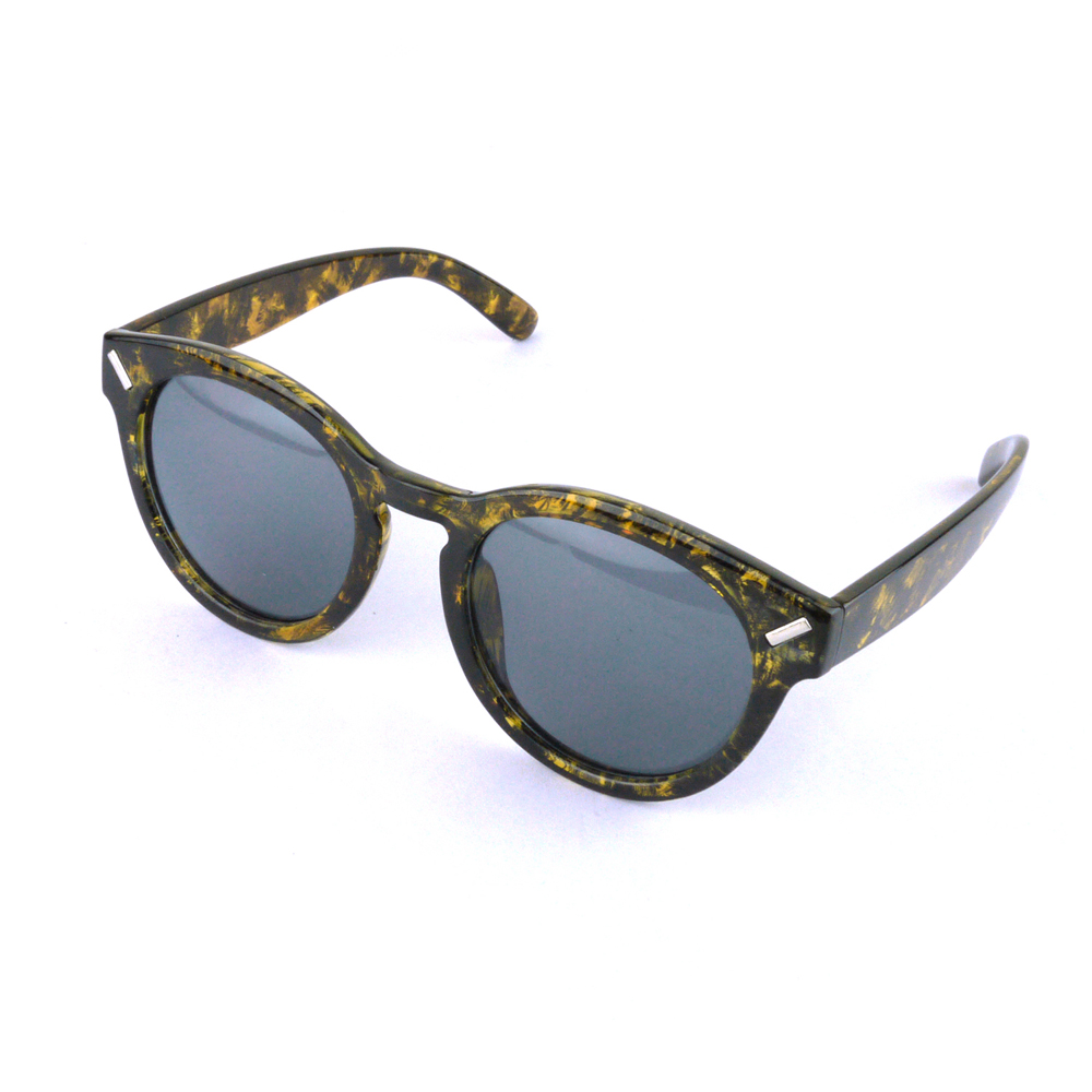 英國NATKIEL-質感黃色膠框刷紋太陽眼鏡 (英國飾品配件品牌)