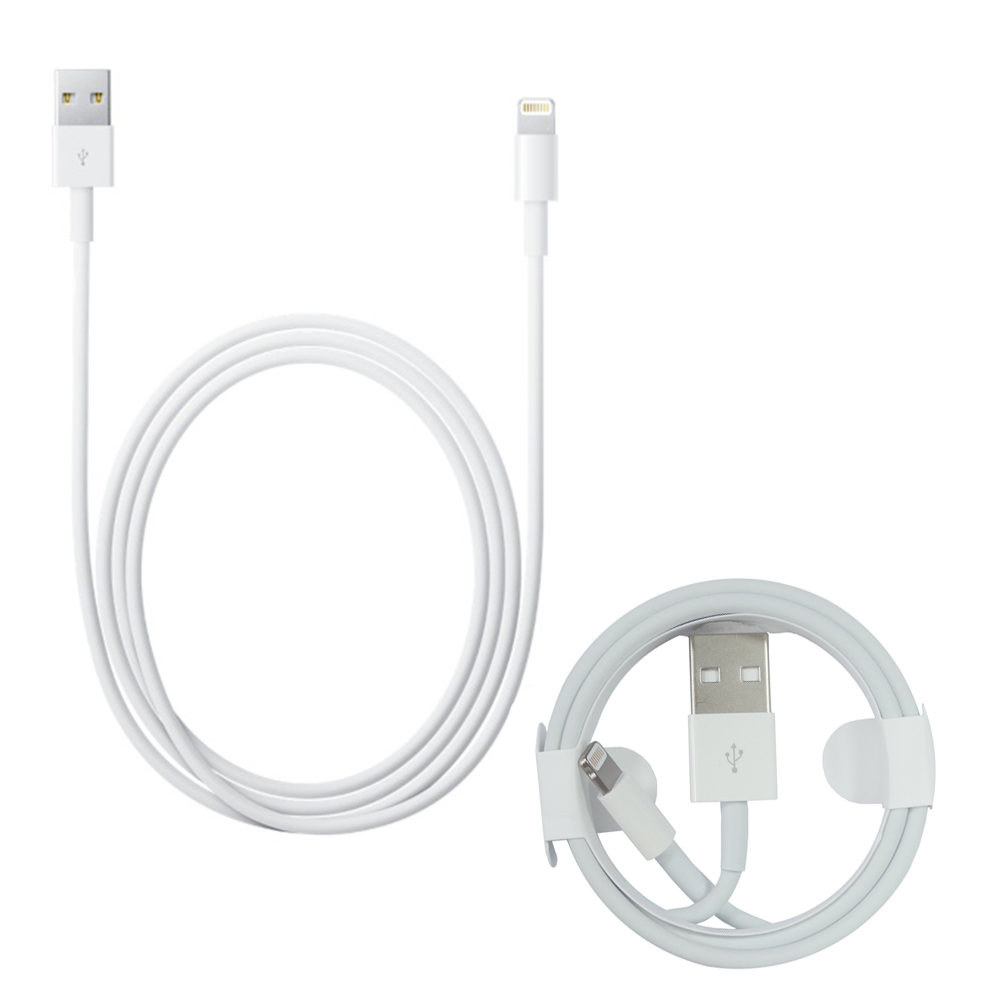 Apple 原廠 iPhone7 Lightning 對 USB 連接線 (1公尺) (密封袋裝)單色