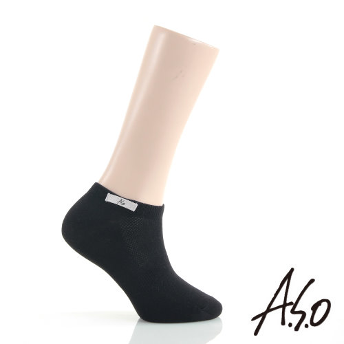 【ASO阿瘦】抗菌排汗耐磨船型襪 ─ 吸濕透氣又抑菌，穿整天都不腳臭黑色