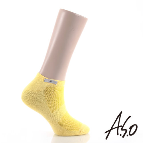 【ASO阿瘦】抗菌排汗耐磨船型襪 ─ 吸濕透氣又抑菌，穿整天都不腳臭亮黃