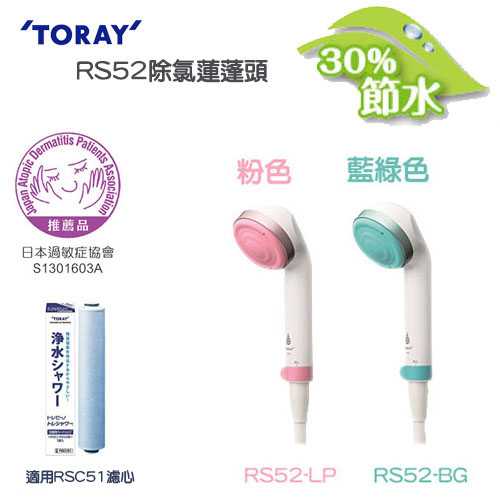 日本東麗TORAY除氯淋浴器 RS52藍綠色
