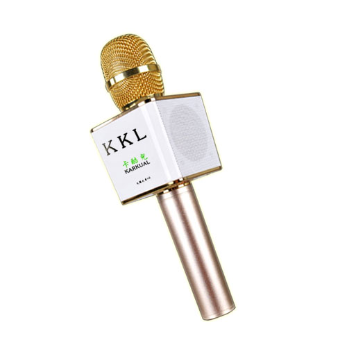 KKL 卡酷兒 K8 無線藍牙麥克風 K歌神器 喇叭(音質媲美K068) 支援所有手機K歌軟體 通過商檢局檢驗及NCC合格 台灣版公司貨 保固一年金色