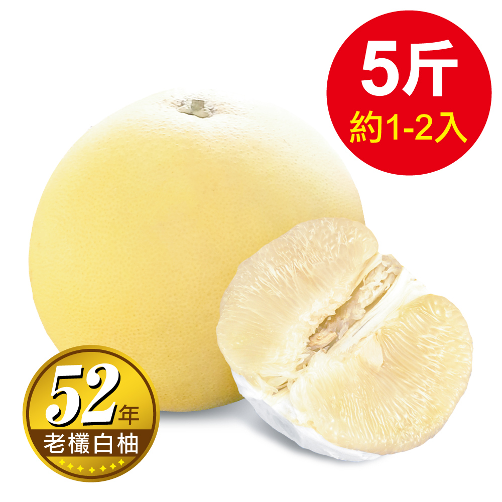 預購-【台南林家】52年在地老欉大白柚！直送1箱(5台斤/箱)1-2顆
