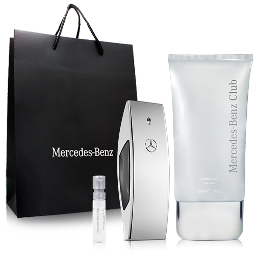 Mercedes Benz 賓士銀色風潮男性淡香水(100ml)-送沐浴精&針管+紙袋