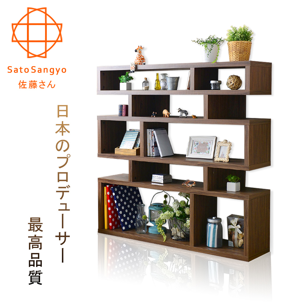 【Sato】MOOK光陰故事隔間收納櫃‧幅120cm(淺棕)