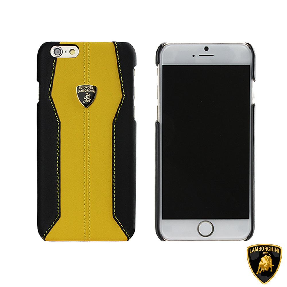 藍寶堅尼 Lamborghini iPhone 7 真皮保護殼(送螢幕保護貼)黃色