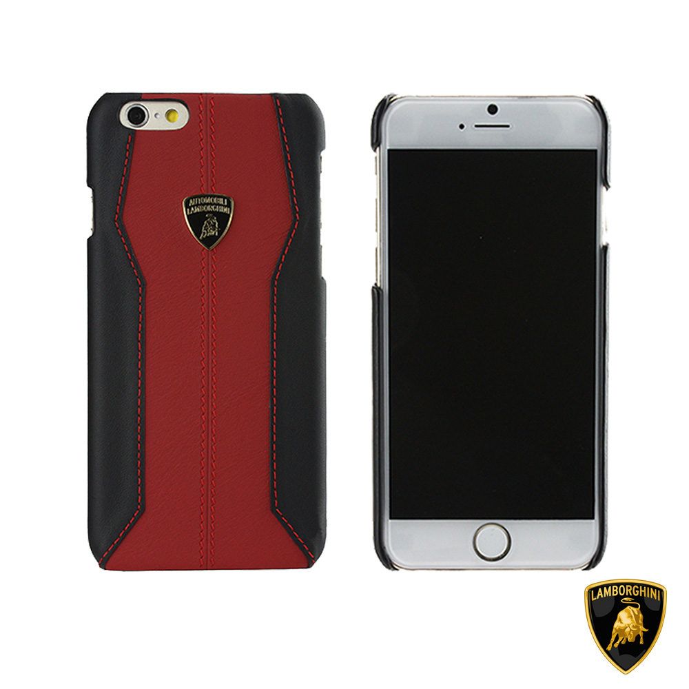 藍寶堅尼 Lamborghini iPhone 7 真皮保護殼(送螢幕保護貼)紅色