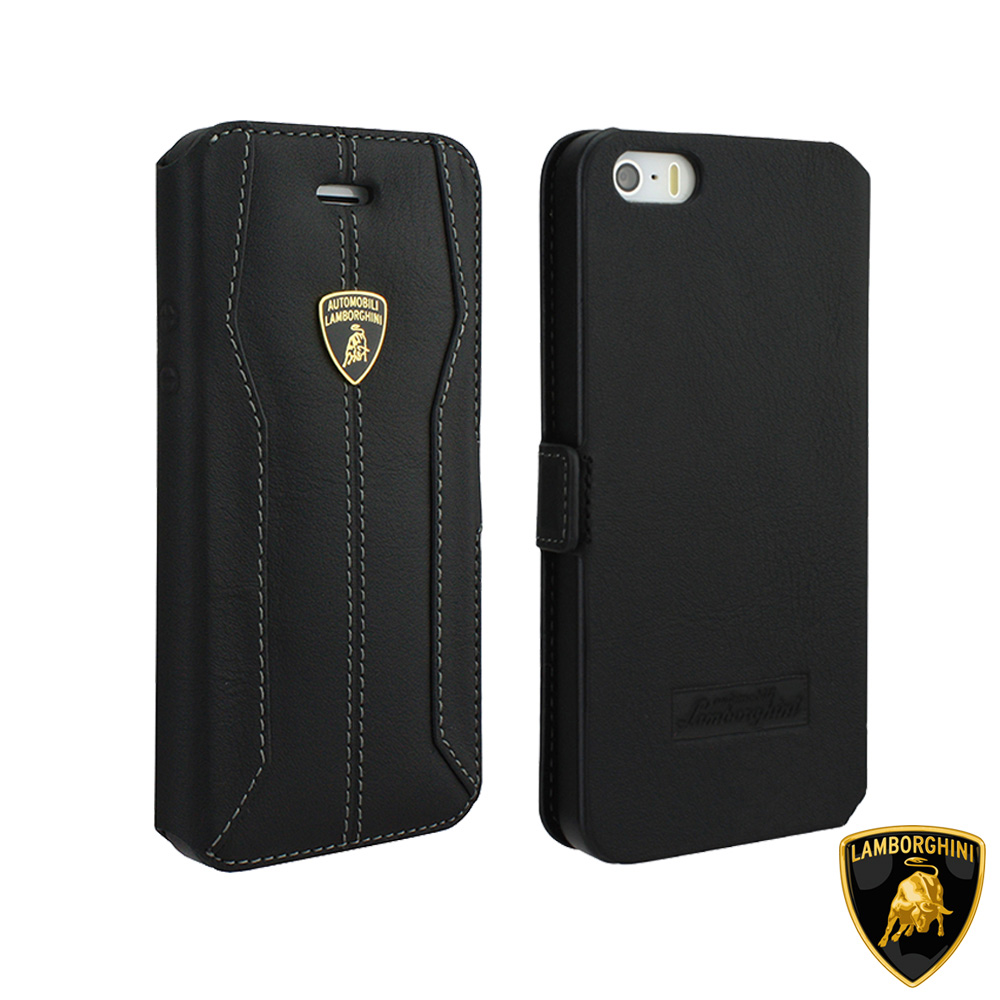 藍寶堅尼 Lamborghini iPhone 7 真皮保護皮套(送螢幕保護貼)黑