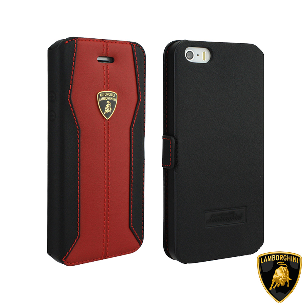 藍寶堅尼 Lamborghini iPhone 7 真皮保護皮套(送螢幕保護貼)紅