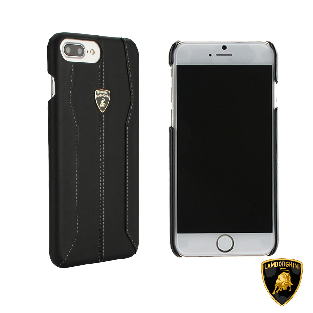 藍寶堅尼 Lamborghini iPhone 7 Plus 真皮保護殼(送螢幕保護貼)黑