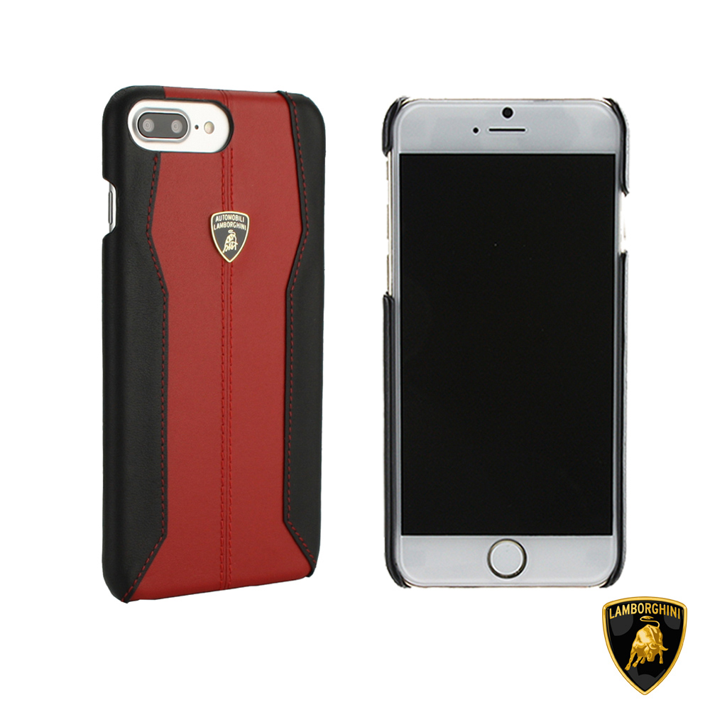 藍寶堅尼 Lamborghini iPhone 7 Plus 真皮保護殼(送螢幕保護貼)紅