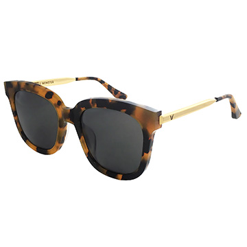 【GENTLE MONSTER 太陽眼鏡】ABSENTE C03GD-明星配戴款-時尚大框墨鏡(#琥珀-金腳/蔡司灰鏡面)