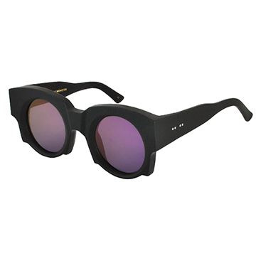 【GENTLE MONSTER 太陽眼鏡】BRICK-Z-M01 前衛時尚設計款(#黑框/水銀紫鏡面)