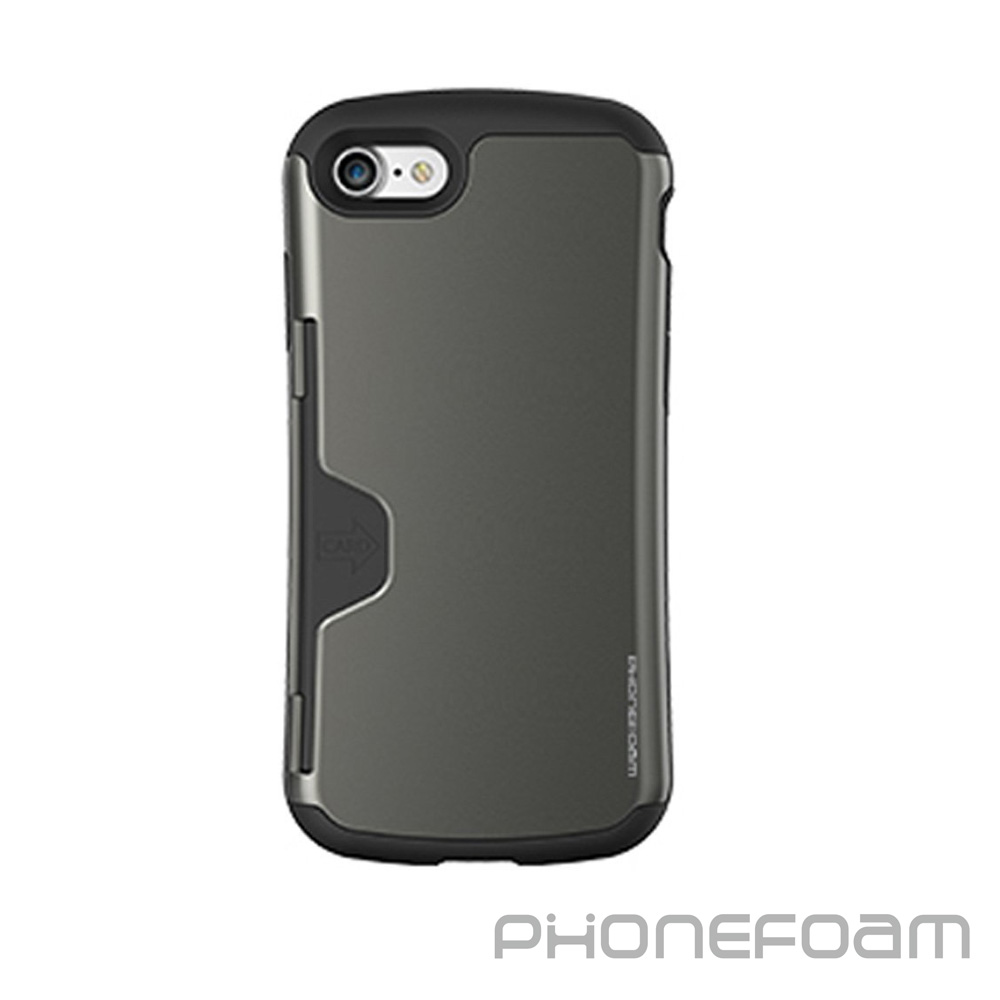 PhoneFoam iPhone 7 插卡式保護殼銀灰