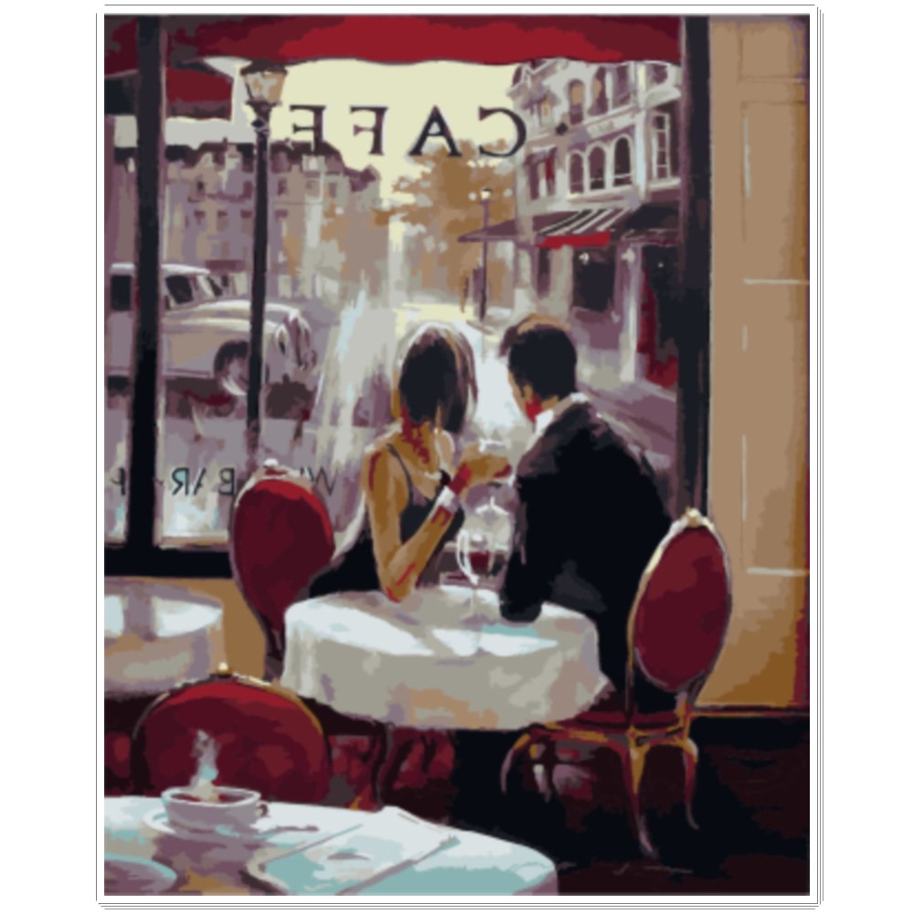 ArtLife藝術生活【87568】紐約咖啡館_DIY 數字 油畫 彩繪
