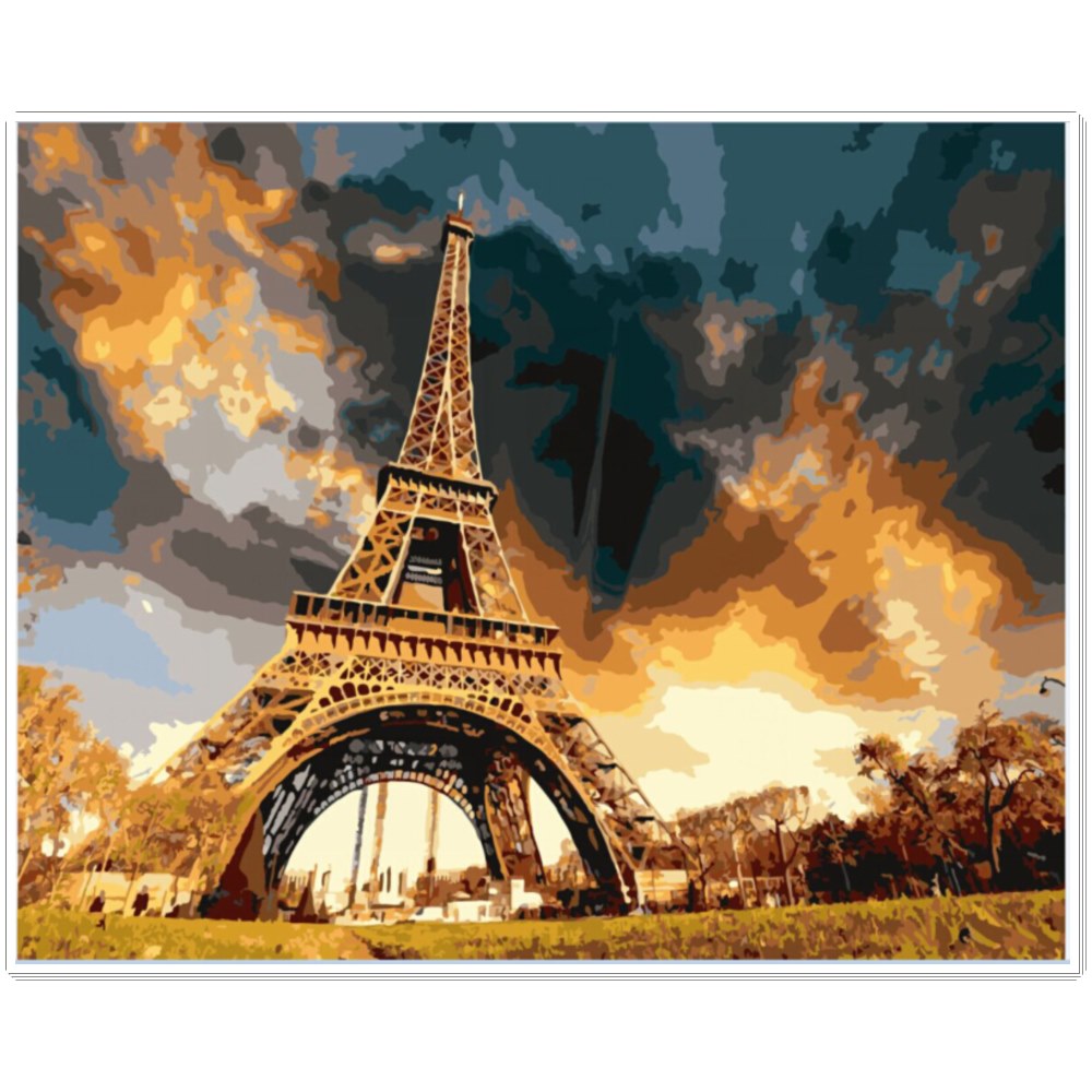 ArtLife藝術生活【87914】巴黎鐵塔_DIY 數字 油畫 彩繪