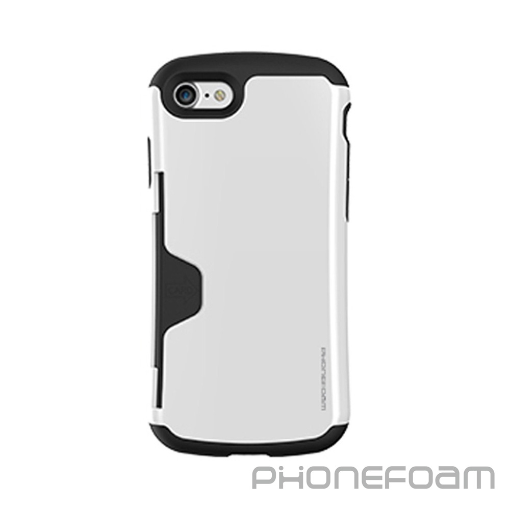 PhoneFoam iPhone 7 Plus 插卡式保護殼白