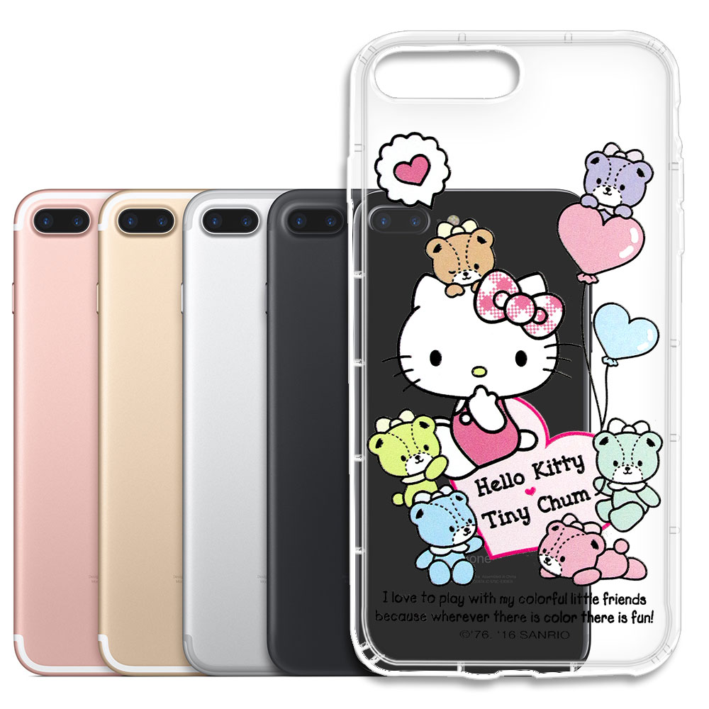 三麗鷗授權 Hello Kitty 凱蒂貓 iPhone 7 Plus 5.5吋 i7+ 彩繪空壓手機殼(氣球)