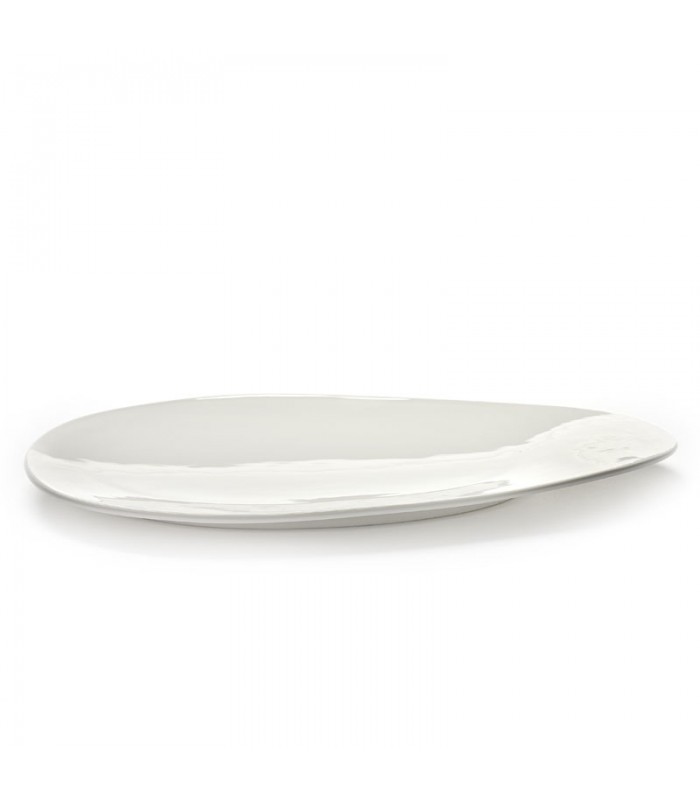 【比利時 SERAX 米其林御用餐瓷】Drops 高耐熱白瓷長型平盤-大