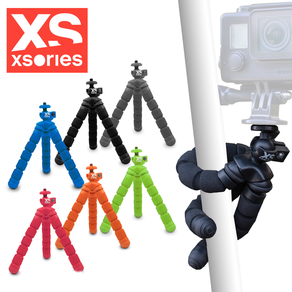 法國XSories Mini Bendy monochrome 手機/GoPro/VR攝影八爪魚三腳架(14cm)藍色