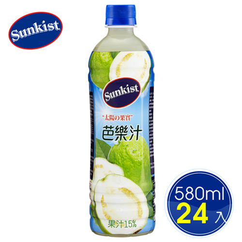 【Sunkist香吉士】芭樂果汁飲料580ml(24瓶/箱)