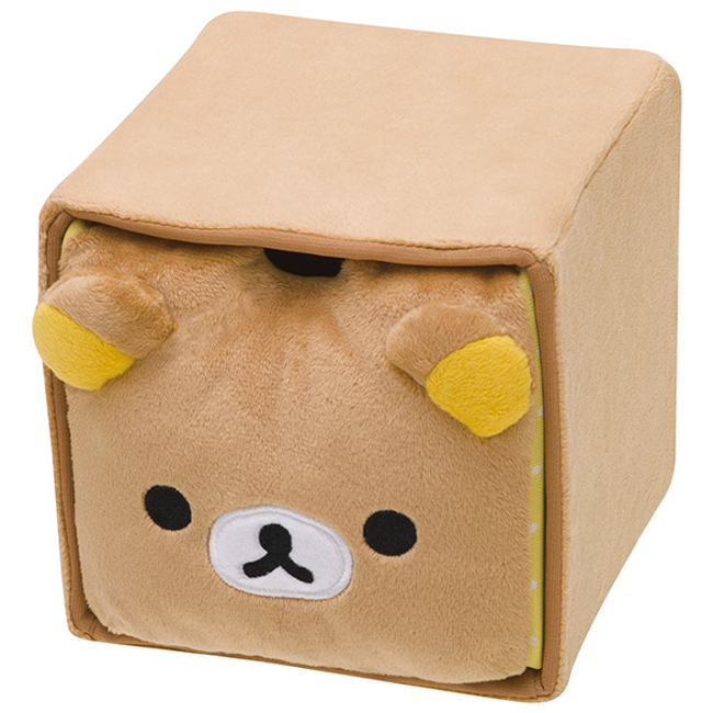 San-X 拉拉熊可愛生活系列毛絨抽屜收納盒。懶熊