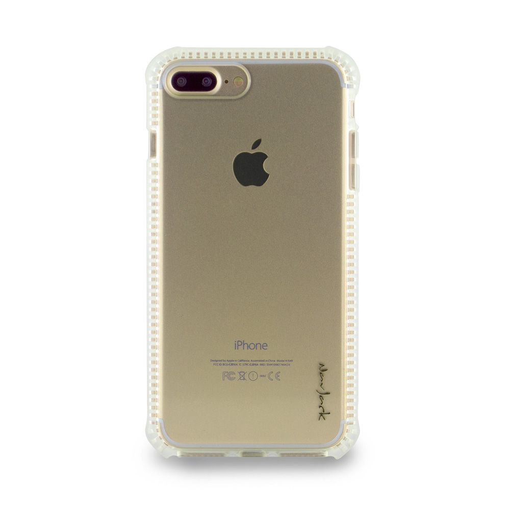 Navjack iPhone 7 Plus (5.5吋) 蛇皮壓紋拉鍊式錢包皮套 霧白色