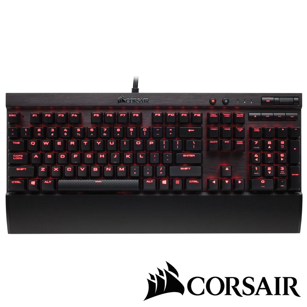 CORSAIR K70 LUX機械電競鍵盤-青軸中文紅光