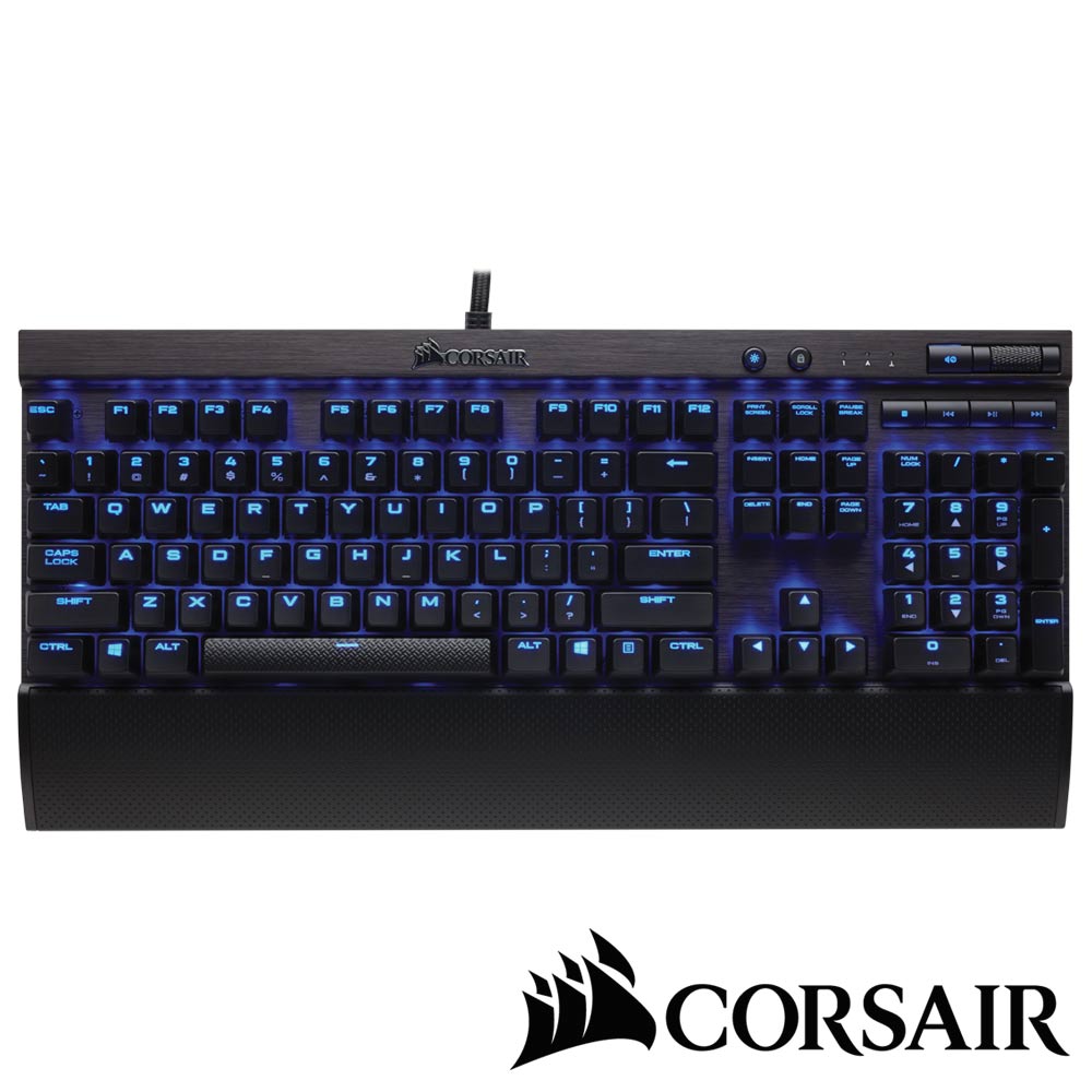 CORSAIR K70 LUX機械電競鍵盤-紅軸英文藍光