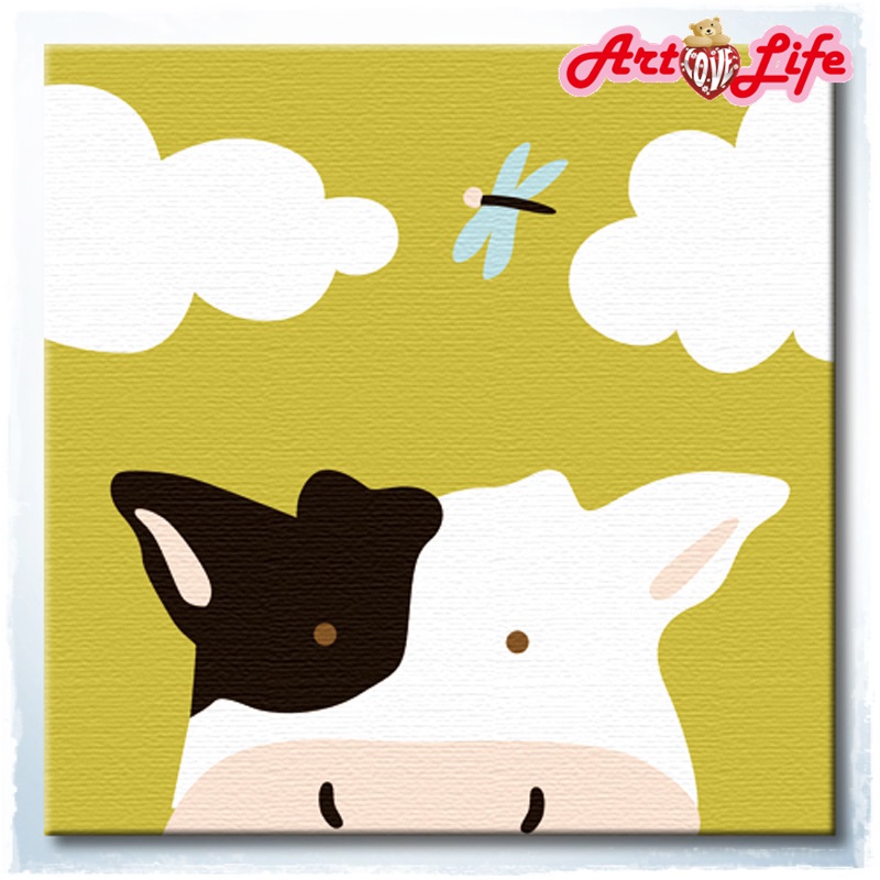 ArtLife藝術生活【22007】 動物連連看系列 <乳牛>_ DIY 數字 油畫 彩繪