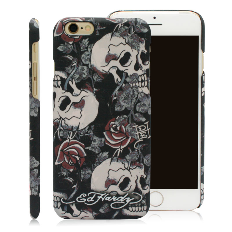ED HARDY iPhone6/6s (4.7)保護殼-骷髏玫瑰