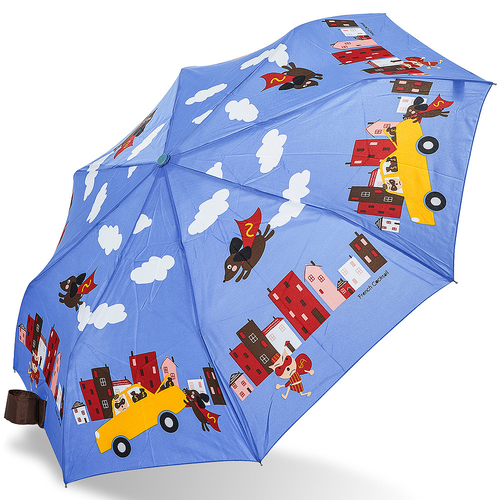 【rainstory】Super Dog(藍)抗UV隨身自動傘