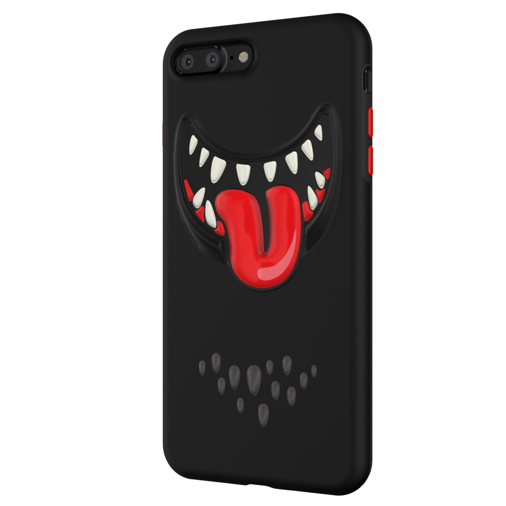 SwitchEasy Monsters iPhone 7 Plus 笑臉怪獸保護套-黑皮