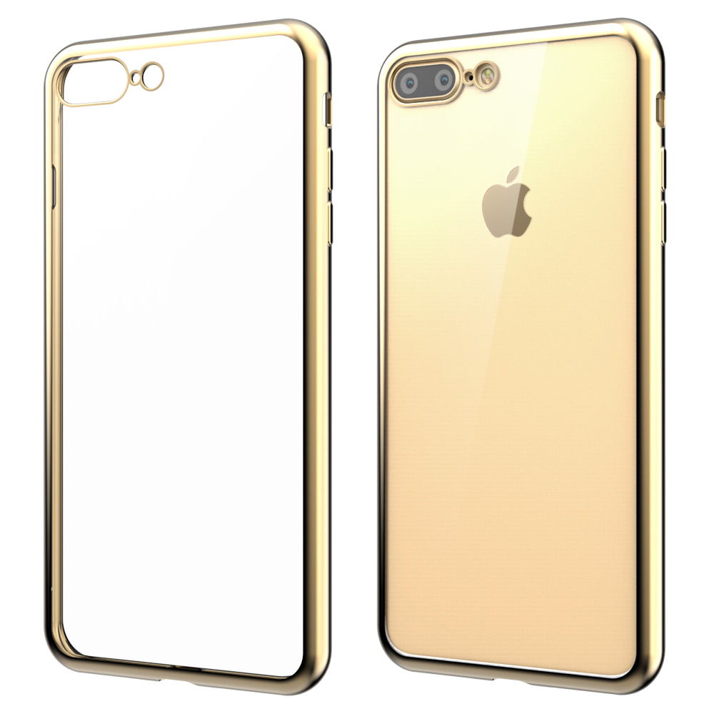SwitchEasy Flash iPhone 7 Plus 金屬質感邊框軟質保護套-金色