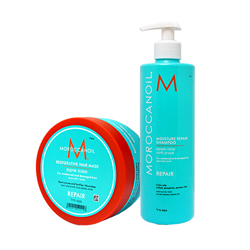 Moroccan oil 摩洛哥優油 優油高效修復髮膜 500ml+保濕修復洗髮露 500ml