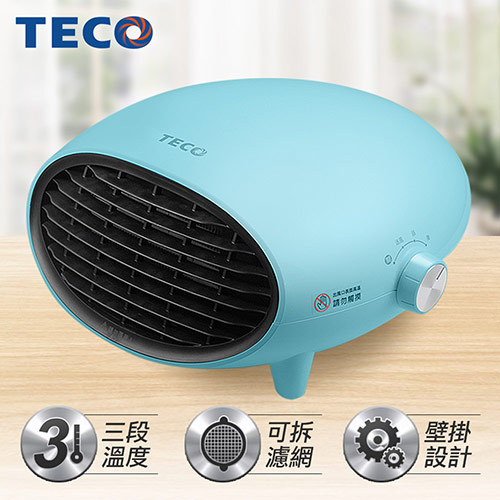 TECO東元 可壁掛陶瓷電暖器-藍 YN1251CBB