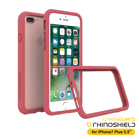 RHINO SHIELD犀牛盾iPhone7 Plus 5.5吋 科技緩衝材質耐衝擊邊框殼-山茶紅